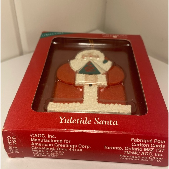 90s new Vintage Santa Claus Christmas Ornament American Greetings  Yuletide 1996 - Picture 6 of 13